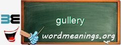 WordMeaning blackboard for gullery